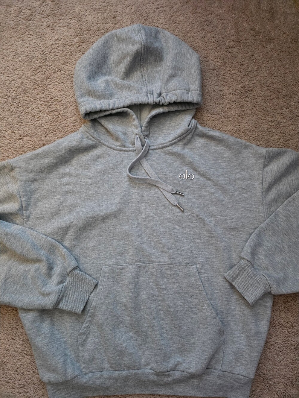 ALO Yoga Accolade Hoodie Gray Small